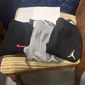 Jordan Kids Black and Gray Sweatpants